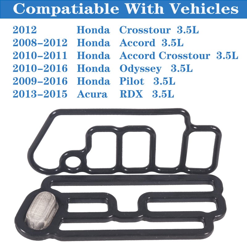 HIHIAV 15815-R70-A01 15845-R70-A01 918-056 الاسطوانة VVT VTEC الملف اللولبي بكرة صمام طوقا ل أكورا RDX هوندا أكورد كروس أوديسي الطيار 3.5L 2008 2009 2010 2011 2012 2013 2014 2015 2016 2 قطعة - Image 2